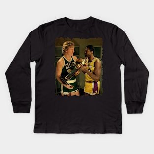 vintage larry bird and magic johnson Kids Long Sleeve T-Shirt